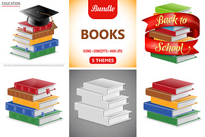 Books Themes, an Education Illustration by TAlex