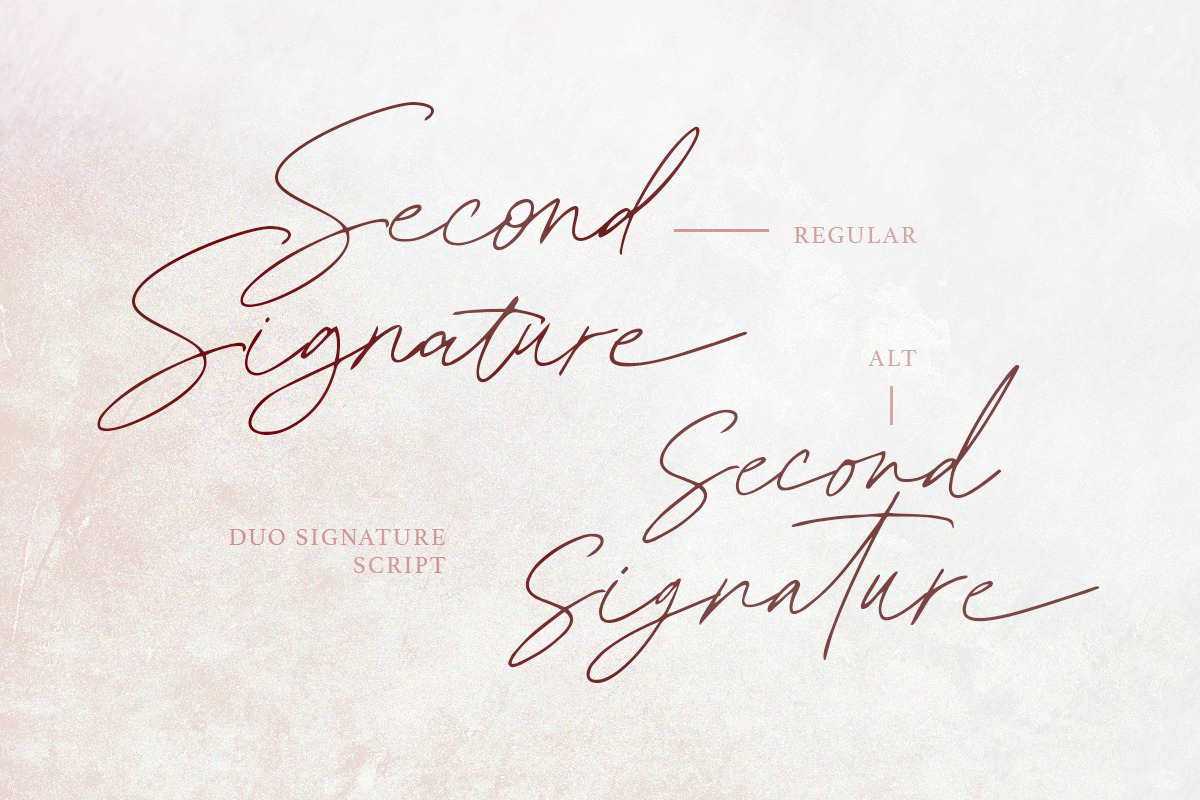 Second Signature - Duo Script, a Script Font by Bale Type (Photo 10 of 12)