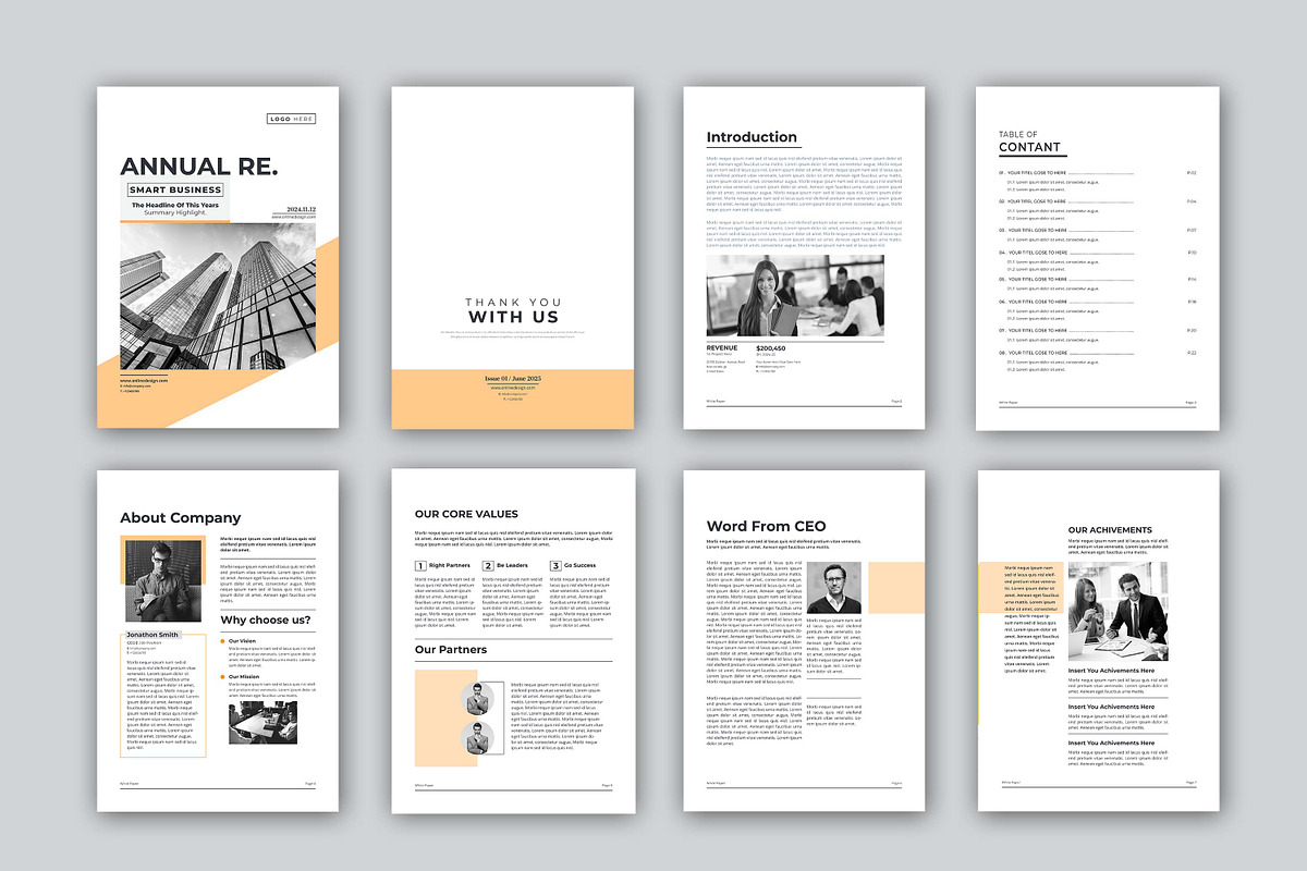 Annual Report | MS Word & Indesign, a Brochure Template by obayes (Photo 2 of 17)