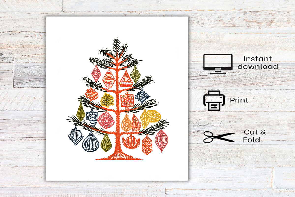 Boho Christmas Trees Clipart, an Illustration by Canvas Craft (Photo 8 of 8)