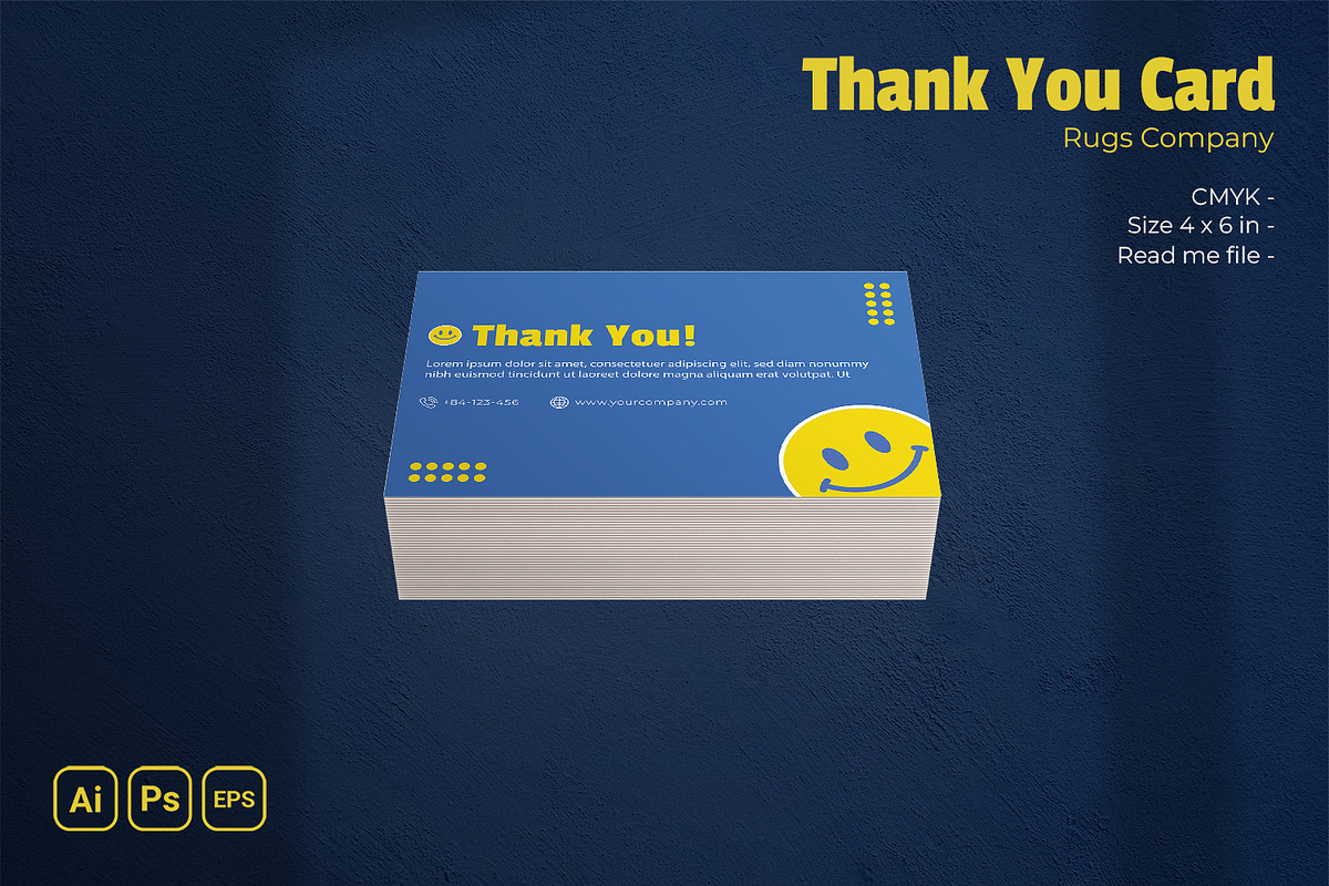 Rugs Company Thank You Card, a Card Template by Fannan Studio (Photo 3 of 3)