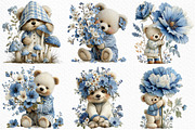 Whimsical Spring Teddy Bear Clipart, an Illustration by Craft Nest (Thumbnail 6 of 10)