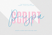 Puspa Script Sans Font, a Script Font by Maulana Creative (Thumbnail 1 of 10)
