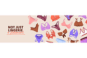 Female lingerie set + backgrounds, an Object Illustration by PaperTrident (Thumbnail 6 of 10)