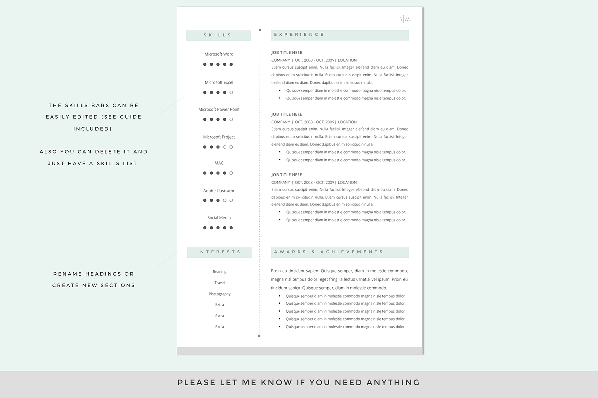 Resume CV Template & Cover Letter, a Resume Template by PAPPERMINT RESUME STUDIO (Photo 3 of 6)