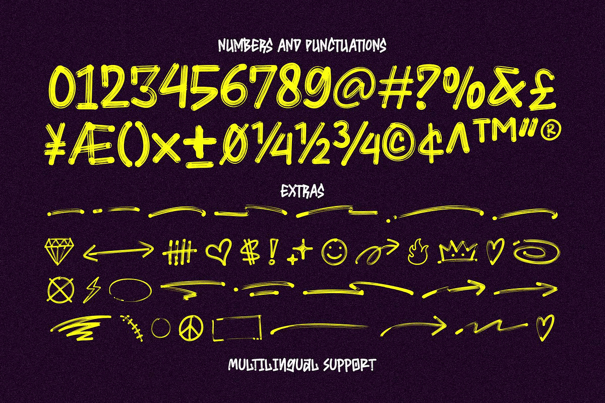 Brosnoirs - Textured Urban Style, a Handwritten Font by Arterfak Project (Photo 9 of 13)