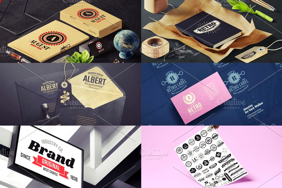 Vintage Logo Creation Kit, a Branding & Logo Template by Toonsteb (Photo 2 of 7)