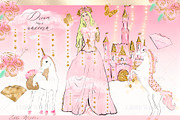 Unicorn Clipart-  Pink, an Illustration by Libby Wishes (Thumbnail 3 of 7)