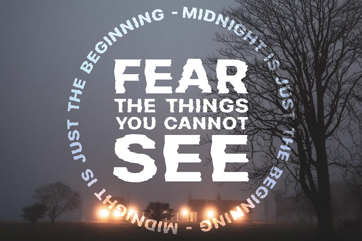 Scarioustic - Spooky Halloween Font, a Sans Serif Font by Iwanistic (Photo 9 of 11)