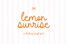 Lemon Sunrise | Script Font