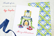 Cozy Firewall Christmas Clipart, a Seasonal Illustration by LABFcreations (Thumbnail 3 of 4)