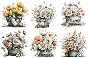 Spring Flower Basket Clipart, an Illustration by Daily.Designs (Thumbnail 8 of 8)