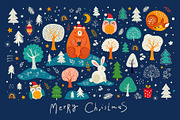 Cute Christmas collection, a Seasonal Illustration by MoleskoStudio (Thumbnail 1 of 7)