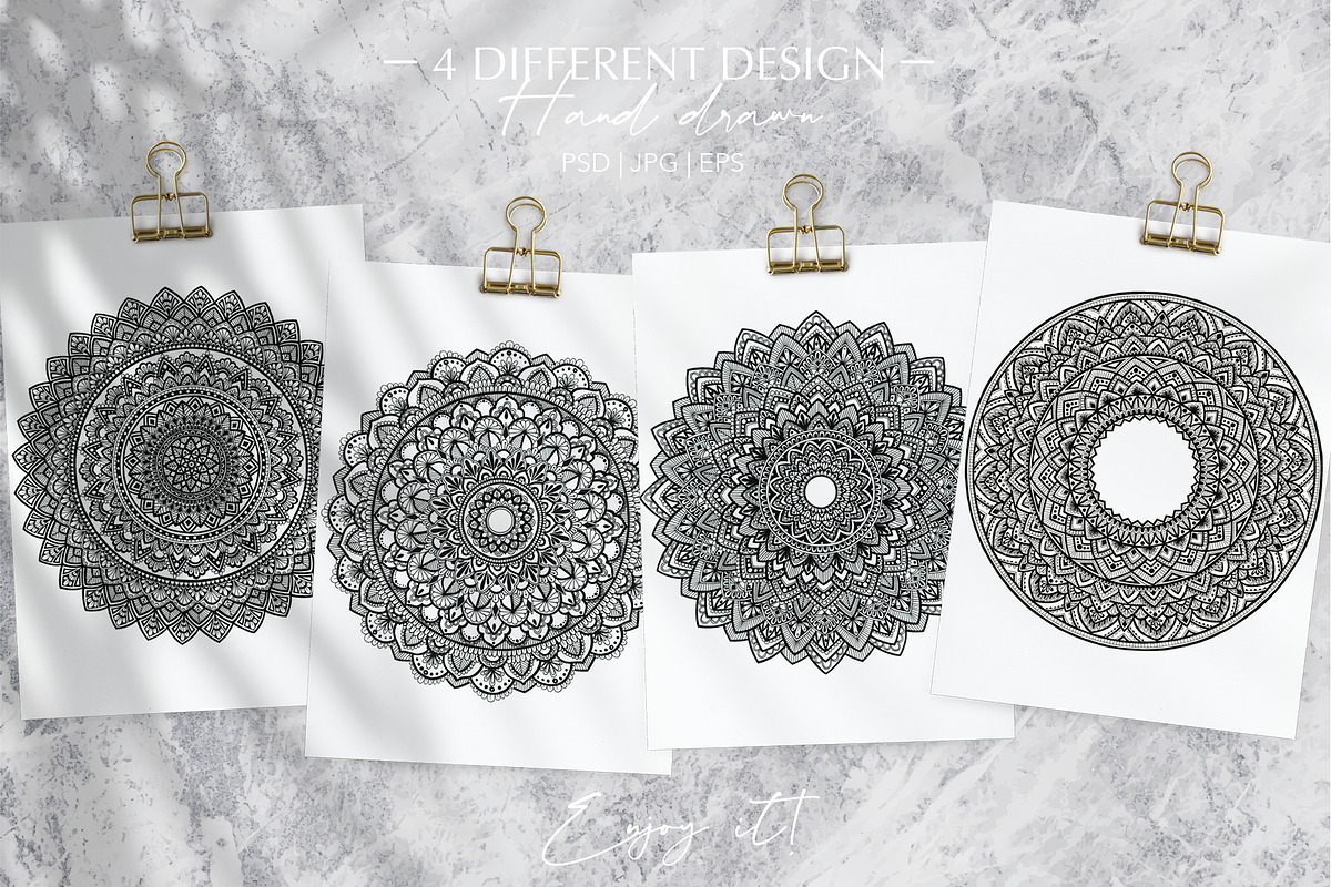 Hand Drawn Mandala Collection, a Decorative Illustration by Alisa Fimen Design (Photo 11 of 11)