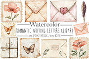 Romantic Writing Letters Clipart, a Seasonal Illustration by Designking
