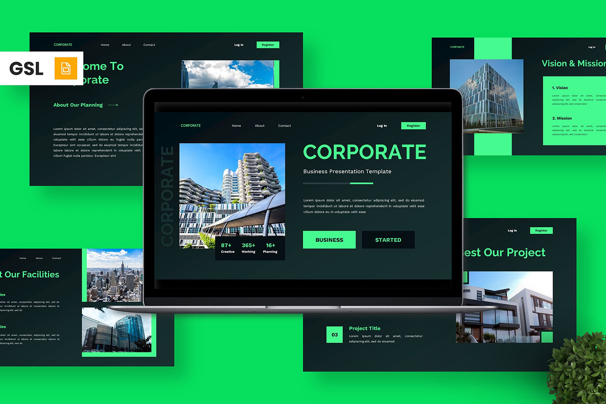 Corporate - Business Google Slide, a Presentation Template by Deepslide Studio (Photo 1 of 6)