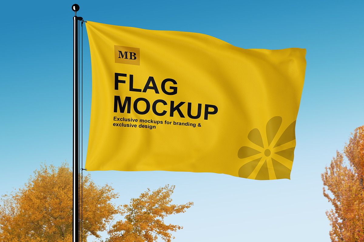 Flag Mockup, a Product Mockup by mockupbuys (Photo 10 of 17)