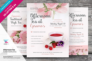 Afternoon Tea Flyer Templates, a Flyer Template by kinzi21