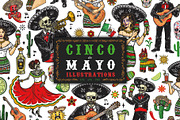 Cinco de Mayo illustrations, a Branding & Logo Template by DGIM studio (Thumbnail 1 of 11)
