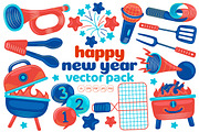 Happy New Year Vector Pack #02, an Object Graphic by MEDZ (Thumbnail 3 of 3)