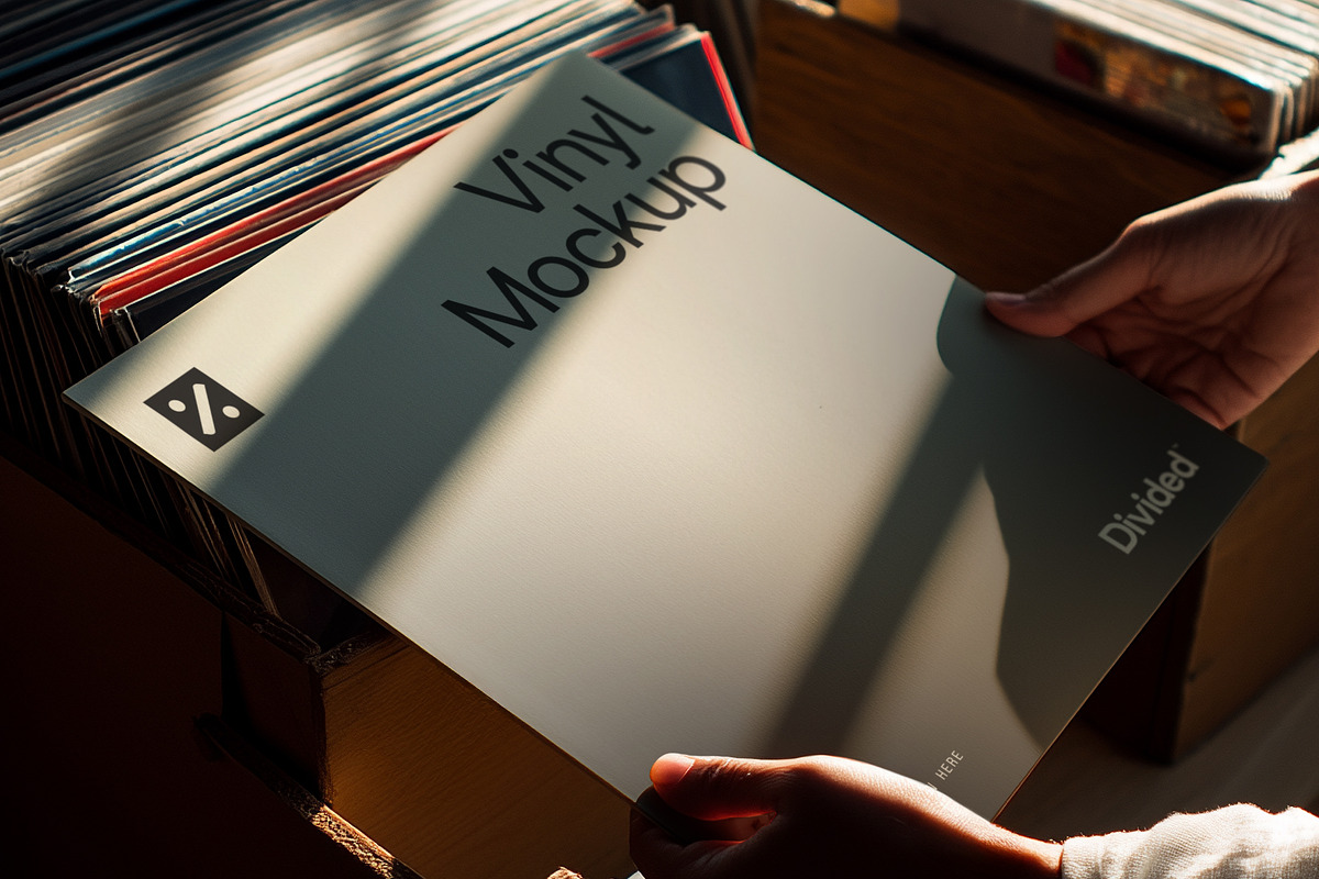 Vinyl Record Mockup DV-PR001, a Product Mockup by Divided.co (Photo 2 of 3)