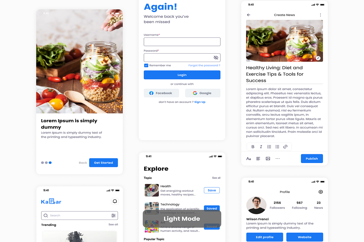 Kabar - News app UI Kit, an UI Kit Template by Creative Perspective (Photo 3 of 6)