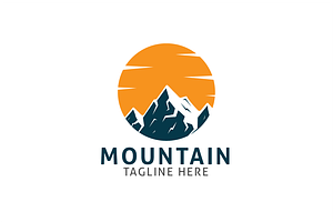 Circle Mountain Logo Template