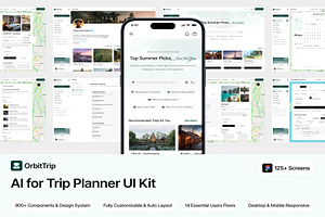 AI for Trip Planner Web App UI Kit, an UI Kit Template by Creative Perspective
