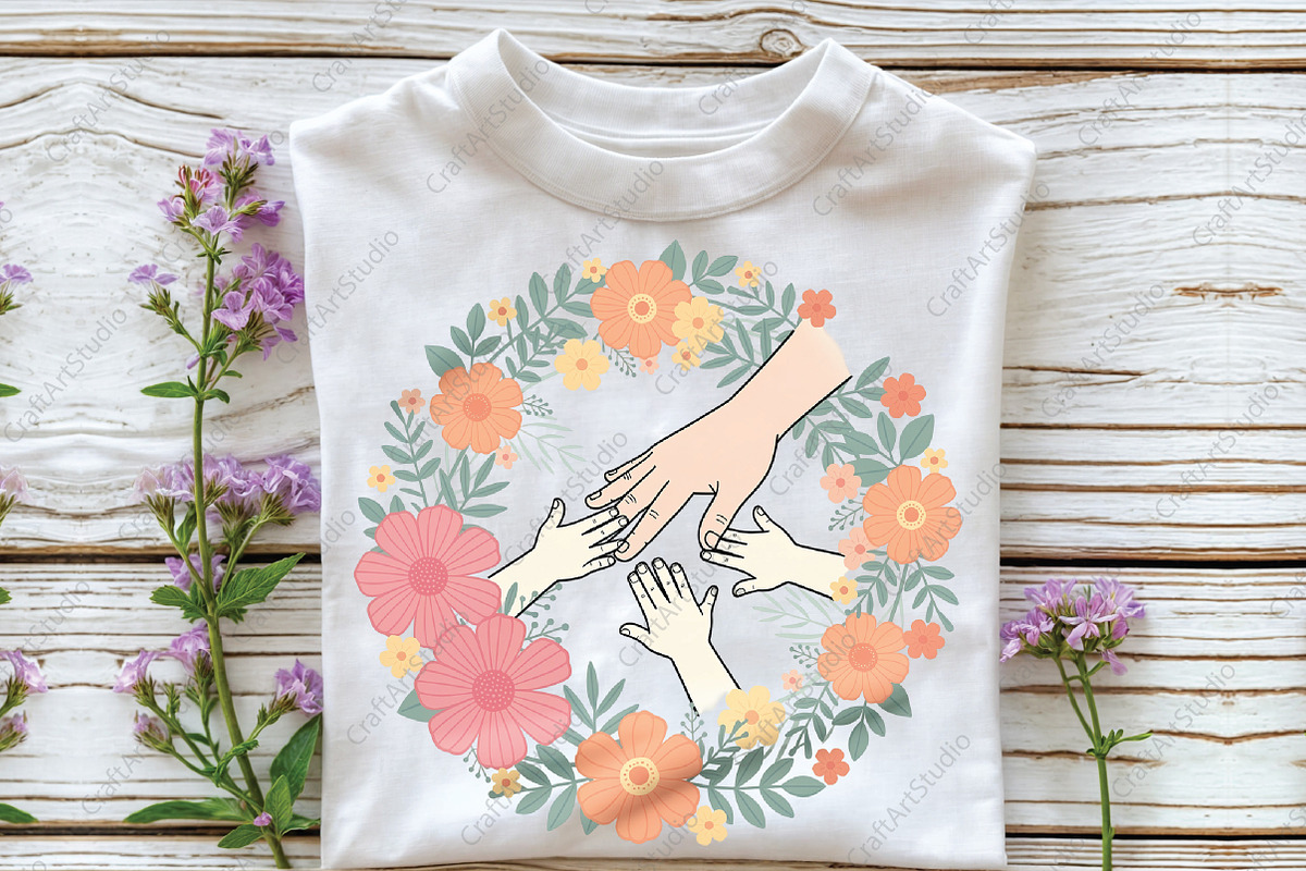 Boho Floral Mom Mother's Day Gift PN, an Illustration by CraftArtStudio (Photo 2 of 4)