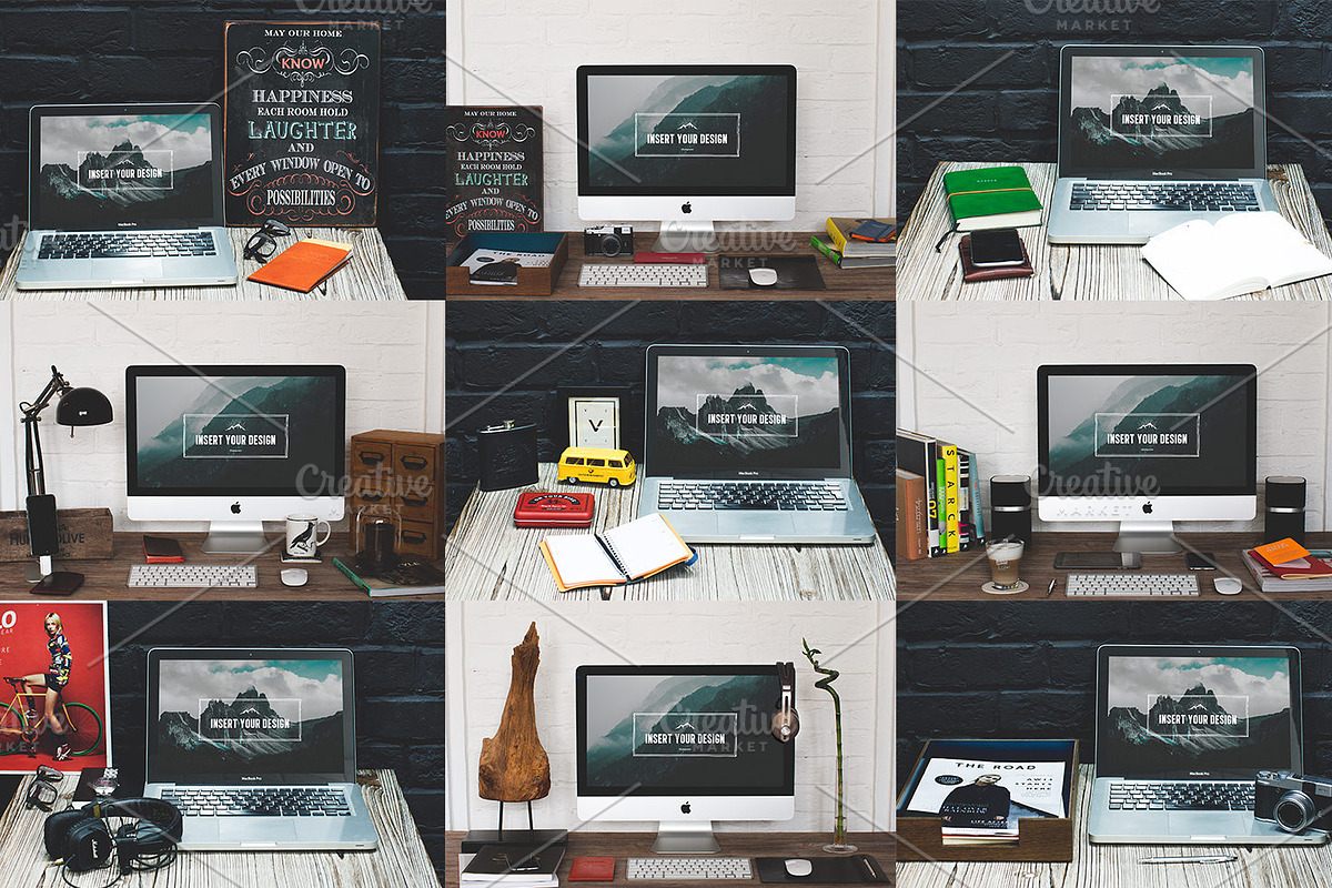 20 iMac & Macbook screen mockups, an iPhone Mockup by Madebyvadim (Photo 4 of 5)