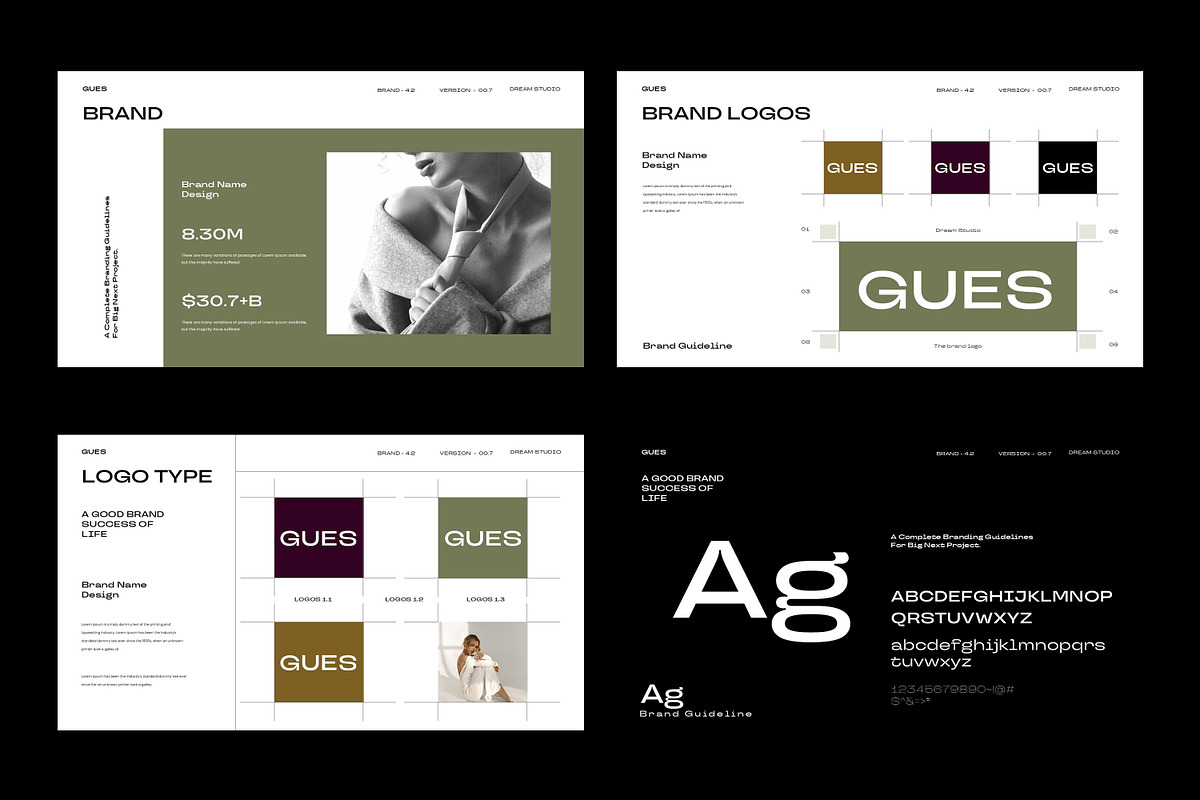 GUES Brand Guidelines Presentation T, a Presentation Template by Slide-Agency (Photo 10 of 15)