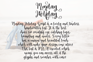 Monday Holiday Handwritten Font