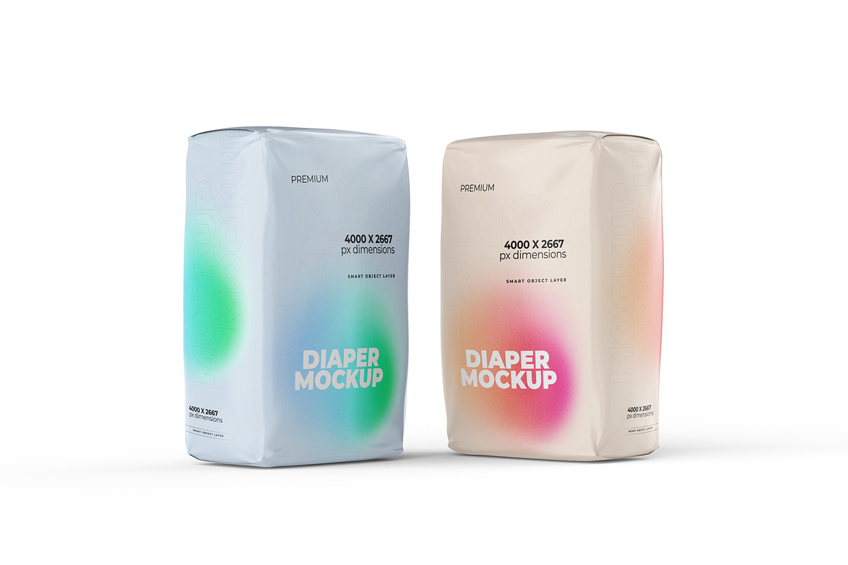 Diaper Packaging PSD Mockup, a Packaging Mockup by Ram Studio LLC (Photo 6 of 7)