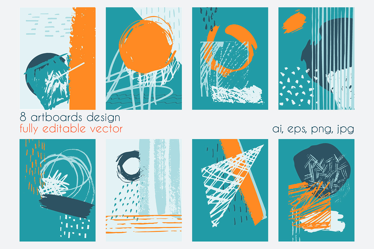 Art collage vector collection, a Pattern Graphic by Kate Art (Photo 12 of 18)
