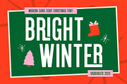 Bright Winter Sans Serif Christmas, a Sans Serif Font by Vadovastd (Thumbnail 1 of 8)