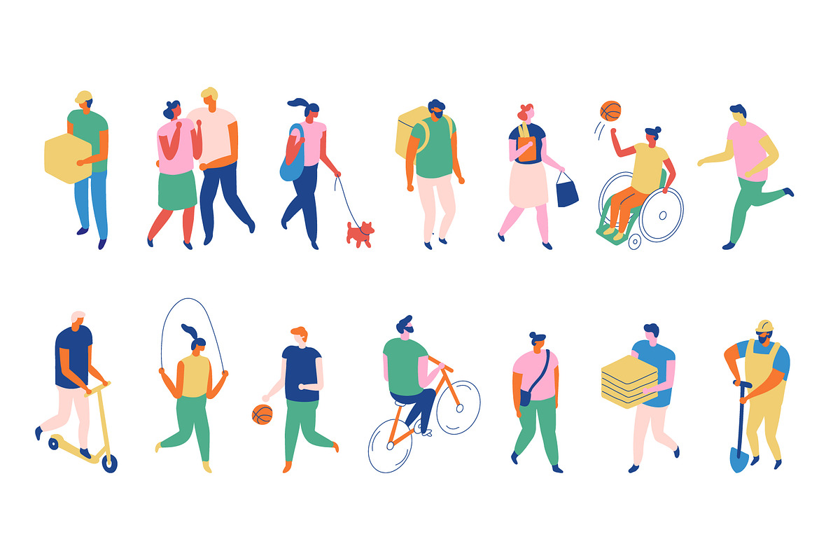 Flat vector people lifestyle bundle, a Person Illustration by Vector_Art (Photo 18 of 27)