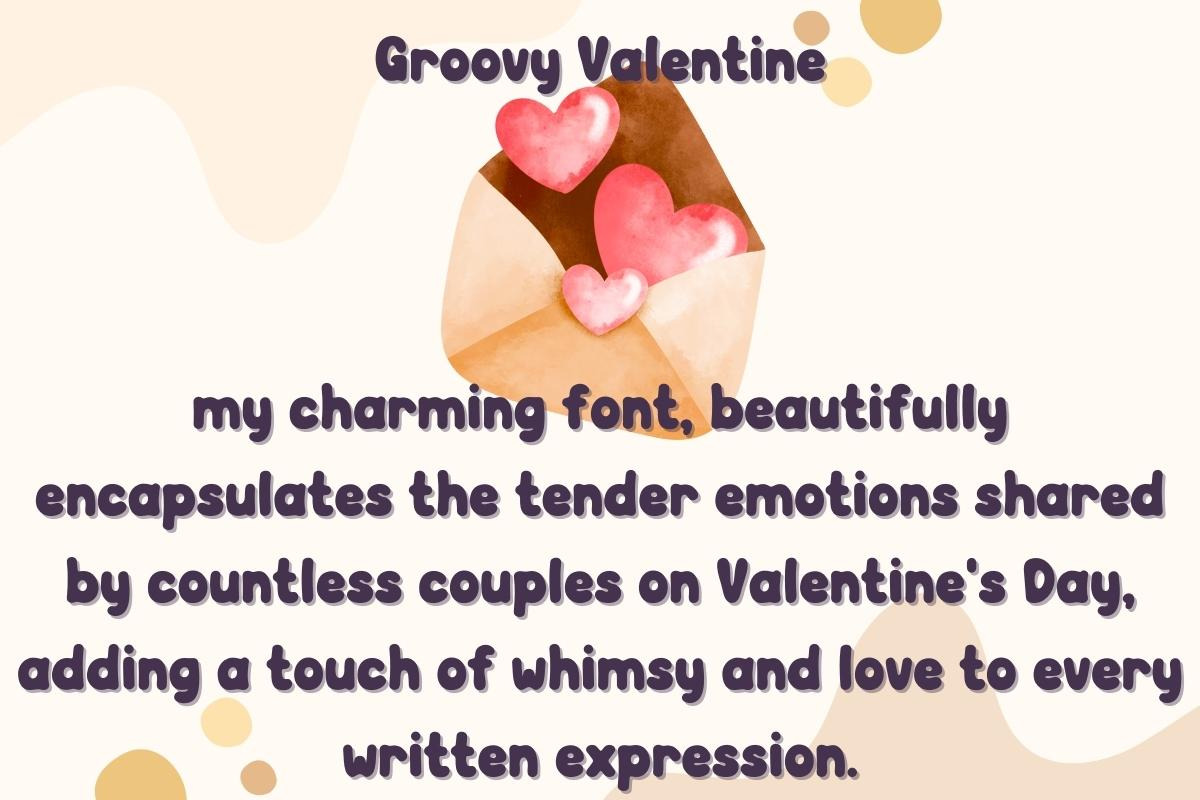 Groovy Valentine - Handwritting, a Handwritten Font by Charmingbear59.design (Photo 4 of 5)