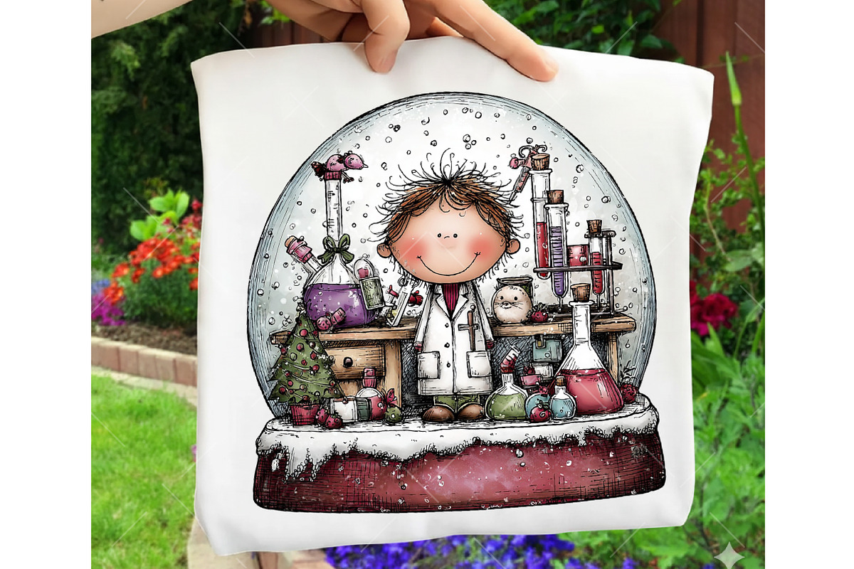 Whimsical Christmas Lab Clipart, an Illustration by OK Design (Photo 5 of 6)