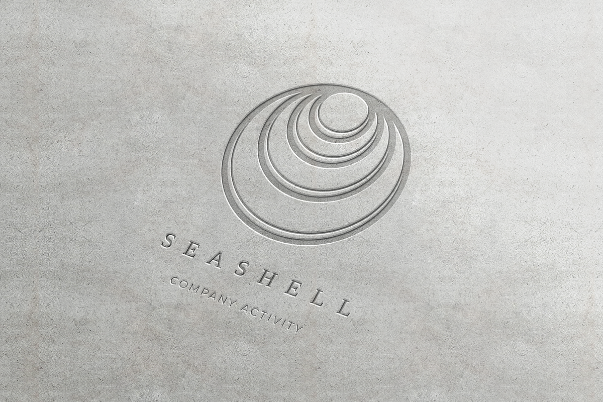 Seashell. Linear geometric logo, a Branding & Logo Template by le-genda (Photo 8 of 15)