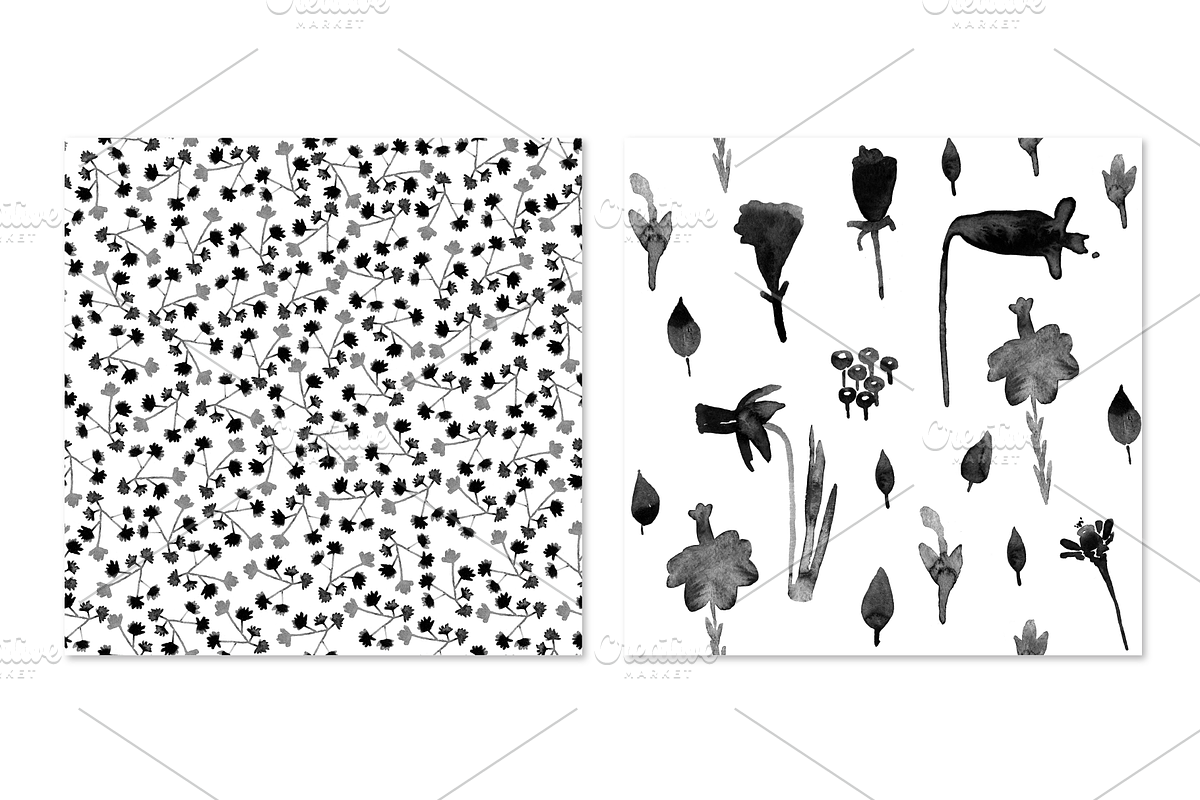 INK DREAMS: BLACK & WHITE PATTERNS, a Pattern Graphic by HANNA V (Photo 2 of 9)