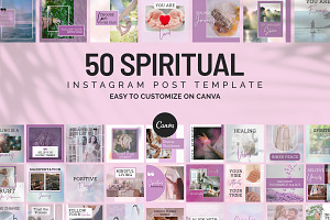 Spiritual Instagram Canva Post, a Social Media Template by Snapybiz