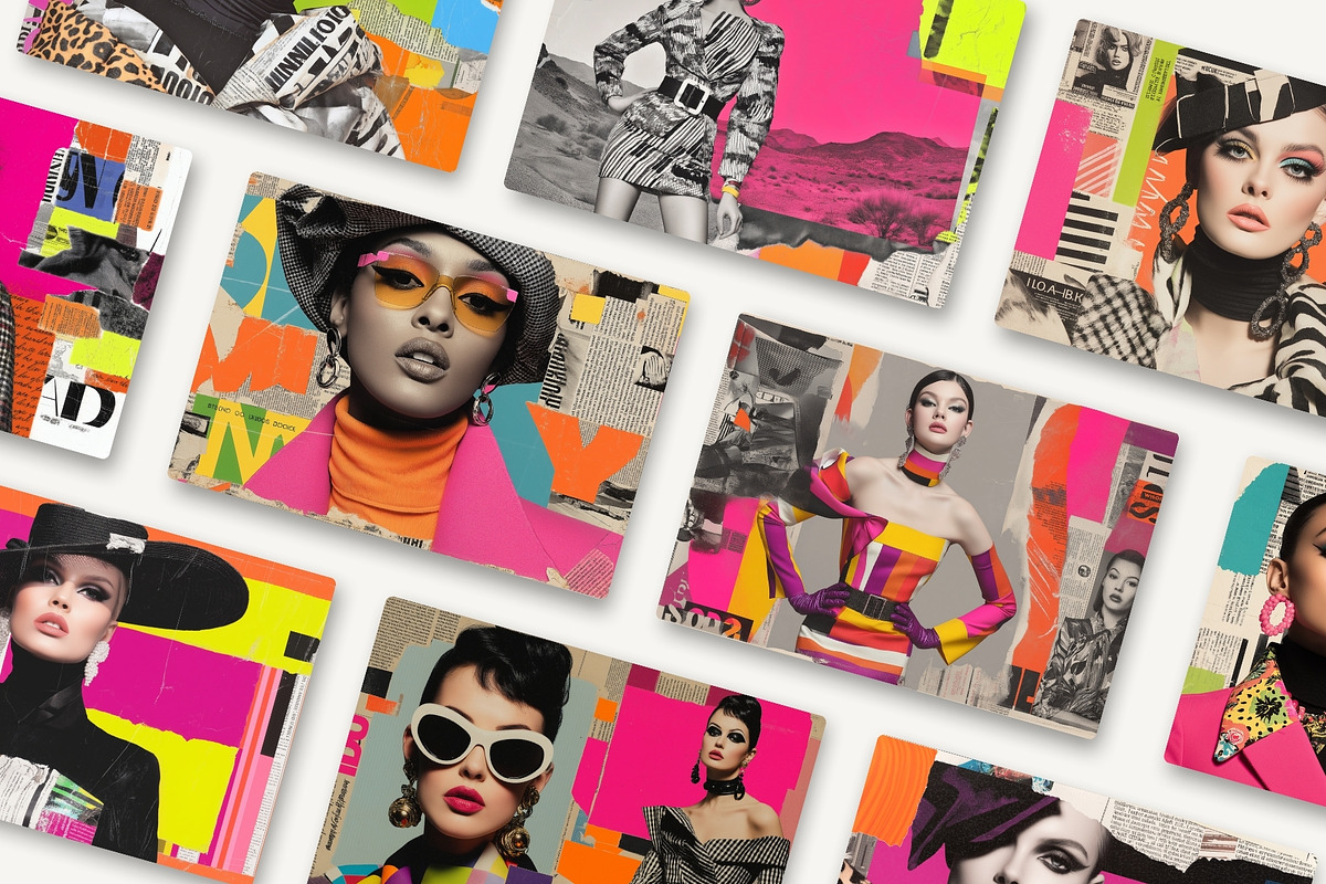 Avant Garden Fashion Collages, a Wallpaper Graphic by HipFonts (Photo 2 of 9)
