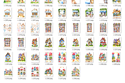 Whimsical Cottage Clipart Bundle PNG, an Object Illustration by Daffodil Dream Studio (Thumbnail 4 of 6)