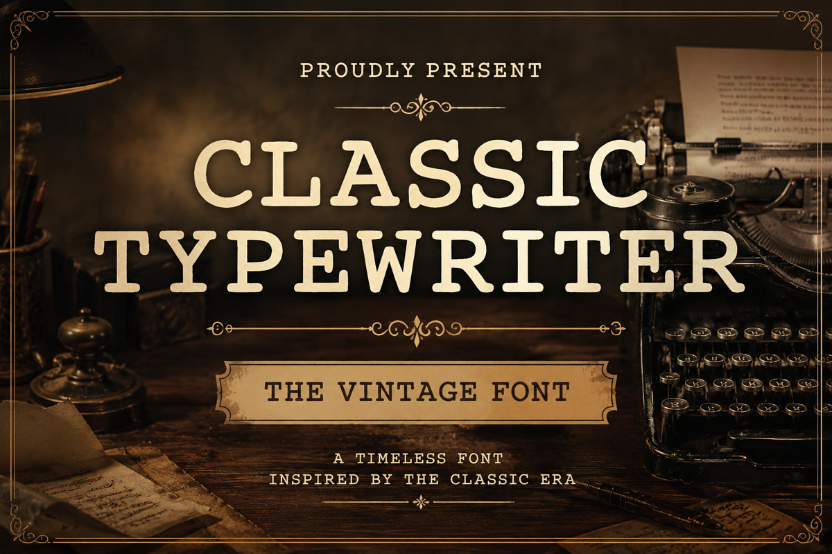 Classic Typewriter Font, a Slab Serif Font by Limited.studio (Photo 1 of 4)