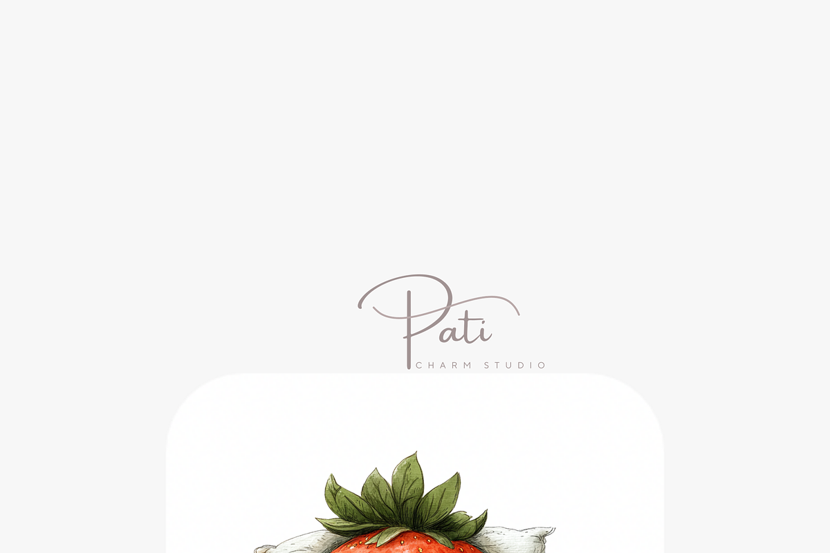 37 Strawberry Clipart, a Food Illustration by Pati Charm Studio (Photo 6 of 8)