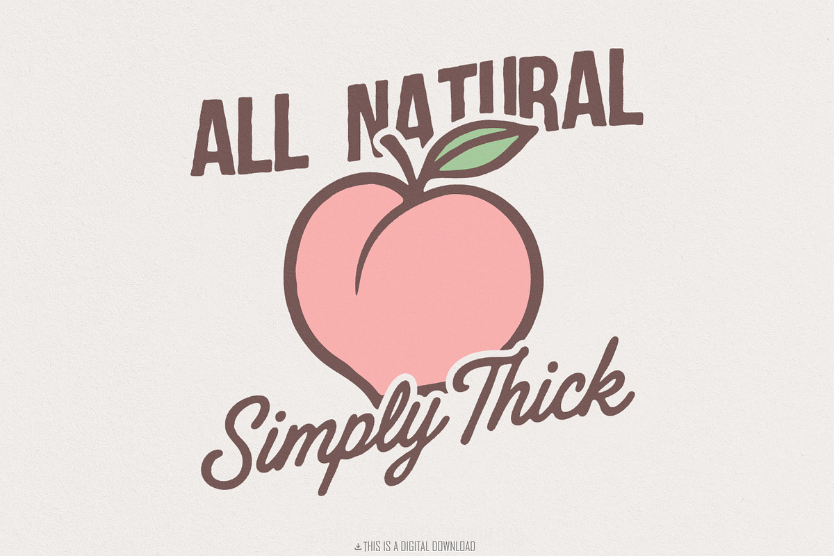 All Natural Simply Thick PNG, Peach, an Illustration by SharpMarketplace (Photo 1 of 9)