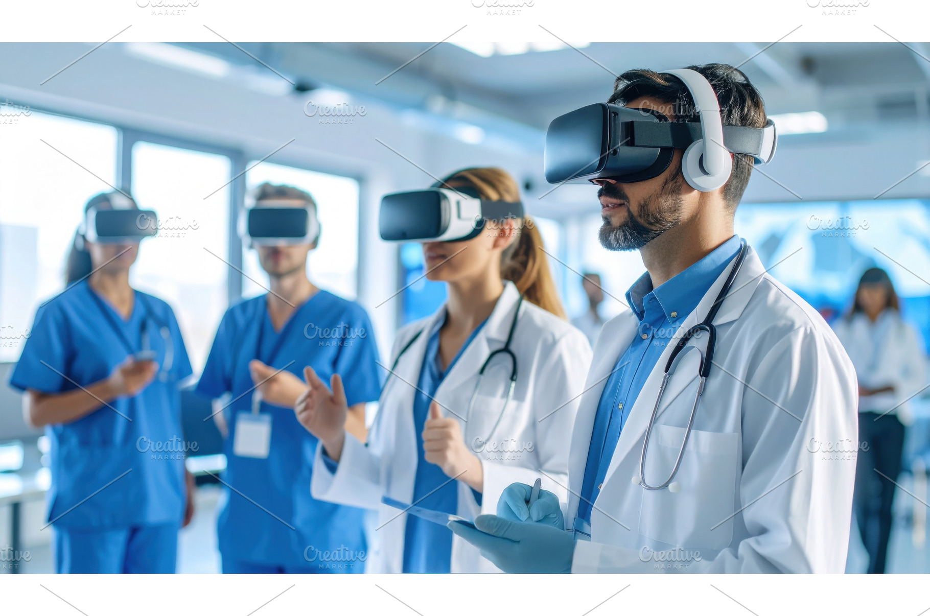 Medical professionals using virtual, a Health & Medical Photo by Igor Tichonow