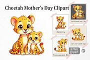 Cheetah Mother's Day Clipart, a Graphic by Artnoy (Thumbnail 1 of 5)