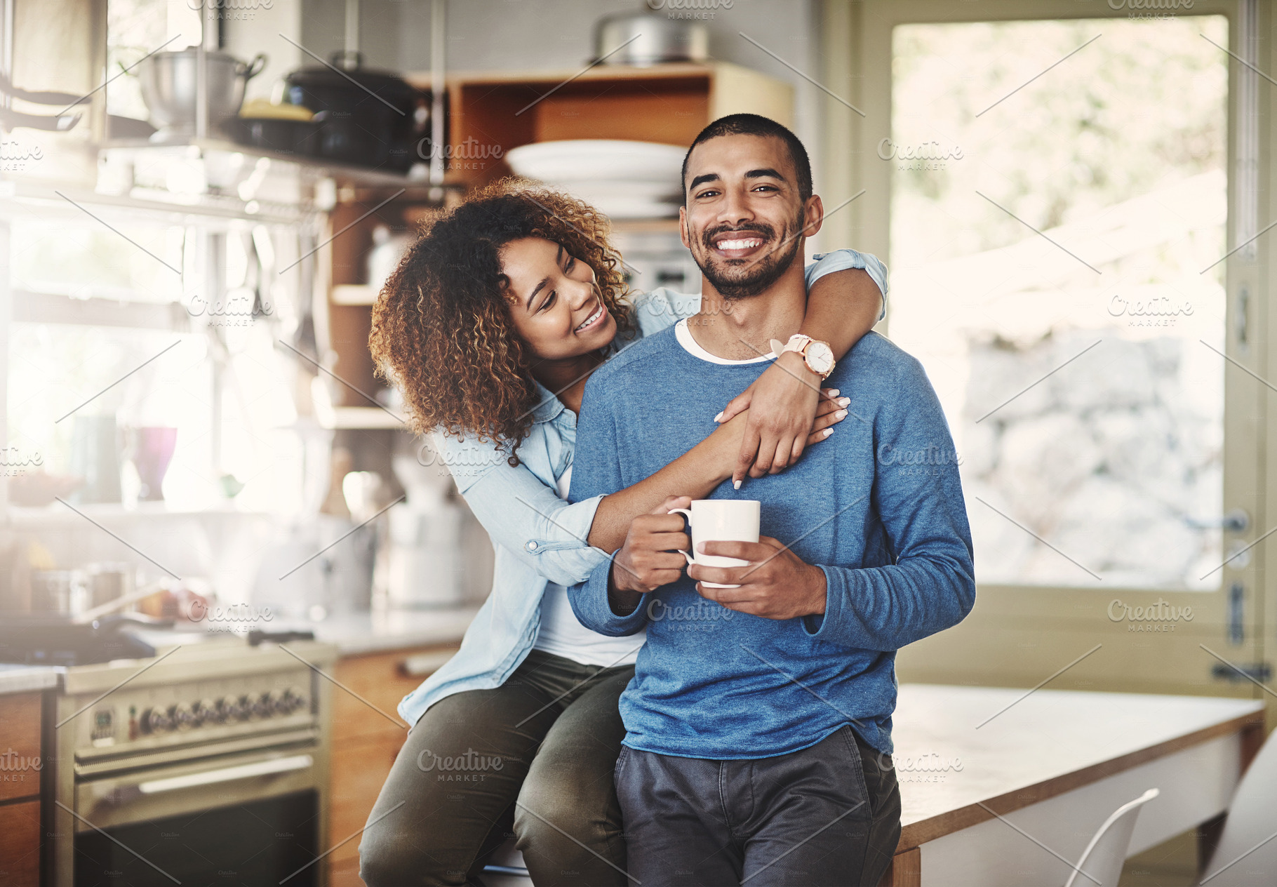 Her loving makes this a happy home, a Photo by Peopleimages.com