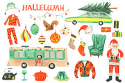 Watercolor Christmas Clipart, a Graphic by RhianAwni (Thumbnail 1 of 8)